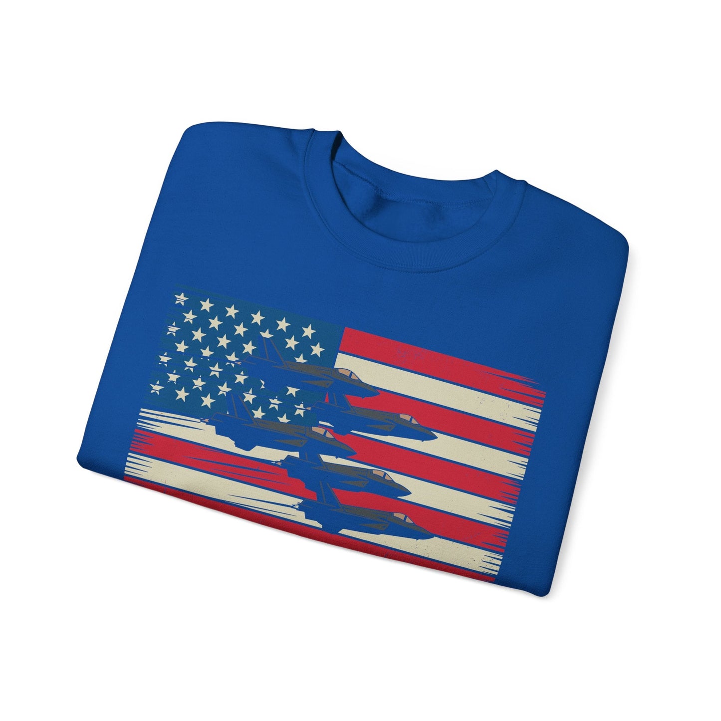 Vintage American Flag USA Fighter Jets 4th of July Patriotic Sweatshirt