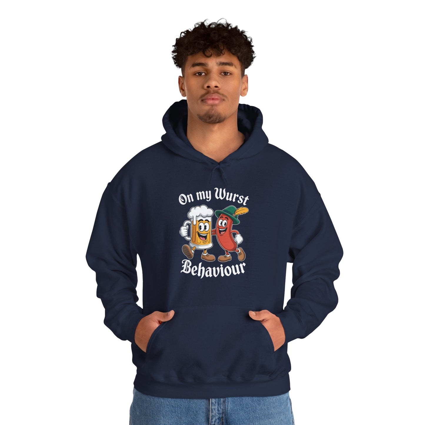 Oktoberfest On My Wurst Behaviour German Beer Sausage Adults Hoodie