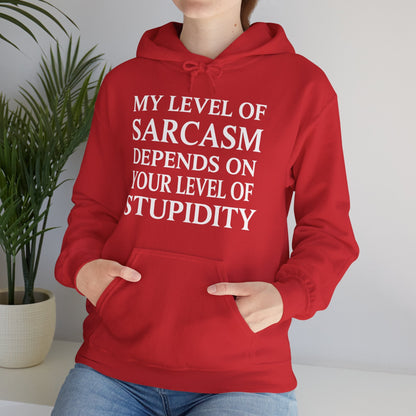 Funny Sarcastic Humor My Level of Sarcasm Sarcastic Quote Hoodie