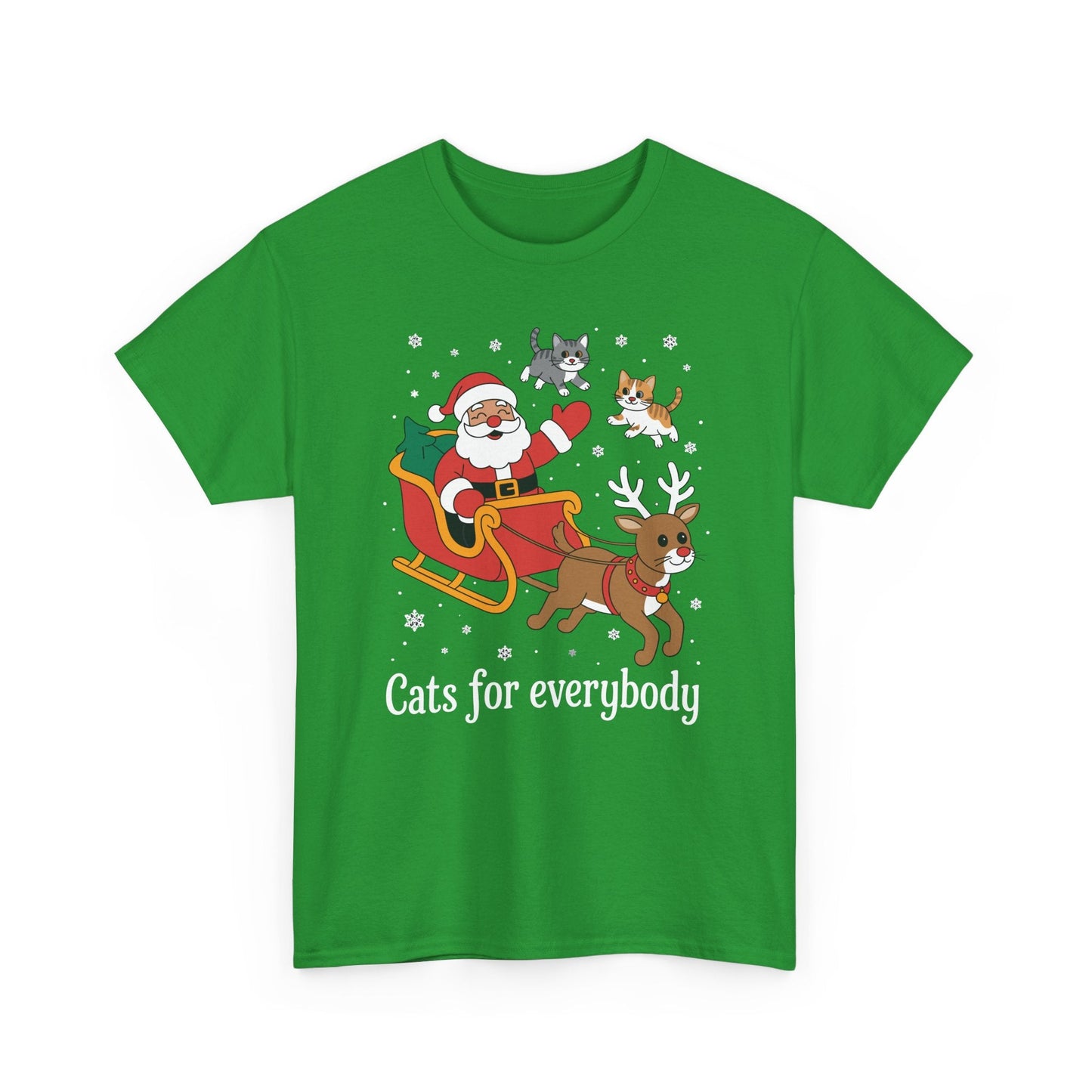 Cats For Everybody Christmas Cat Funny Xmas Women Santa T-Shirt