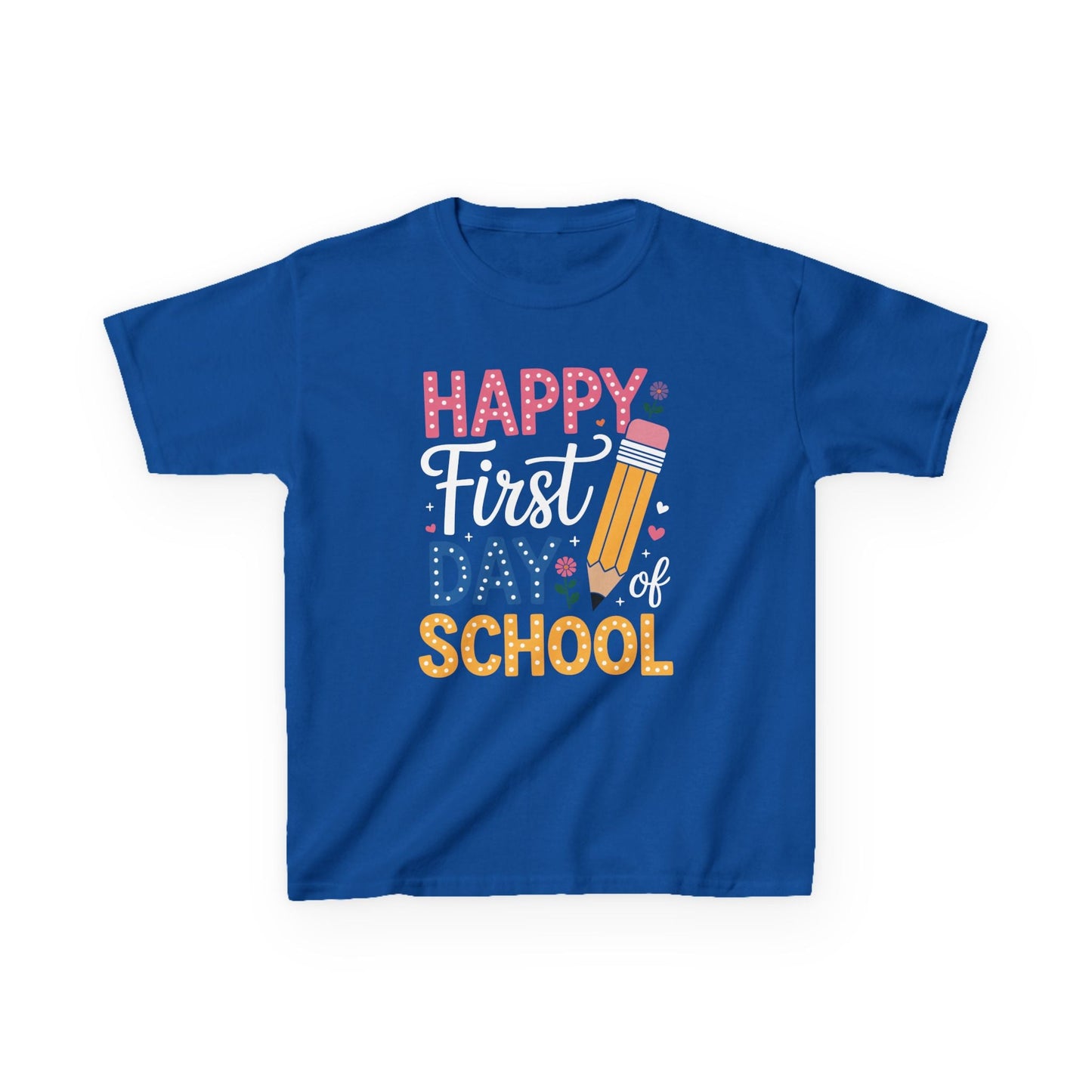 Happy First Day of School Pencil Teacher Cute Back to School T-Shirt