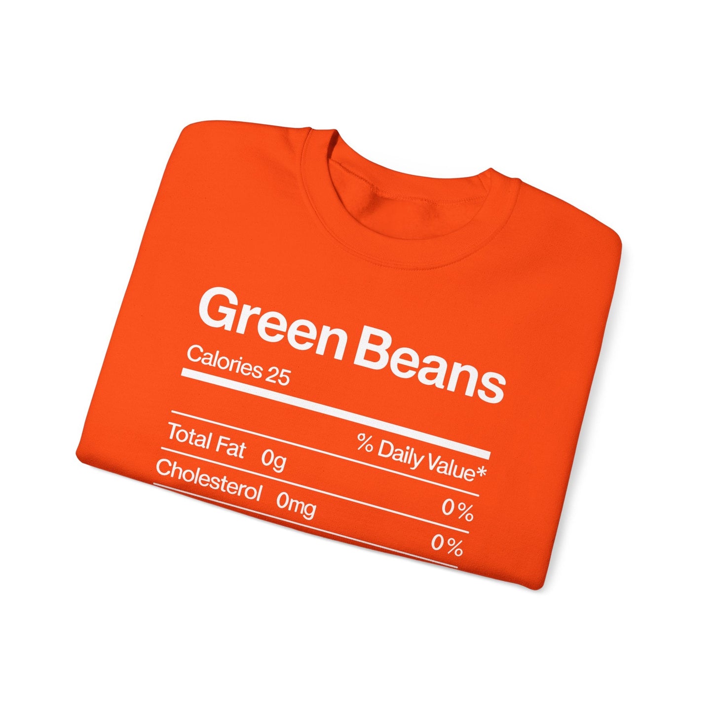 Green Beans Nutrition Facts Funny Thanksgiving Christmas Sweatshirt
