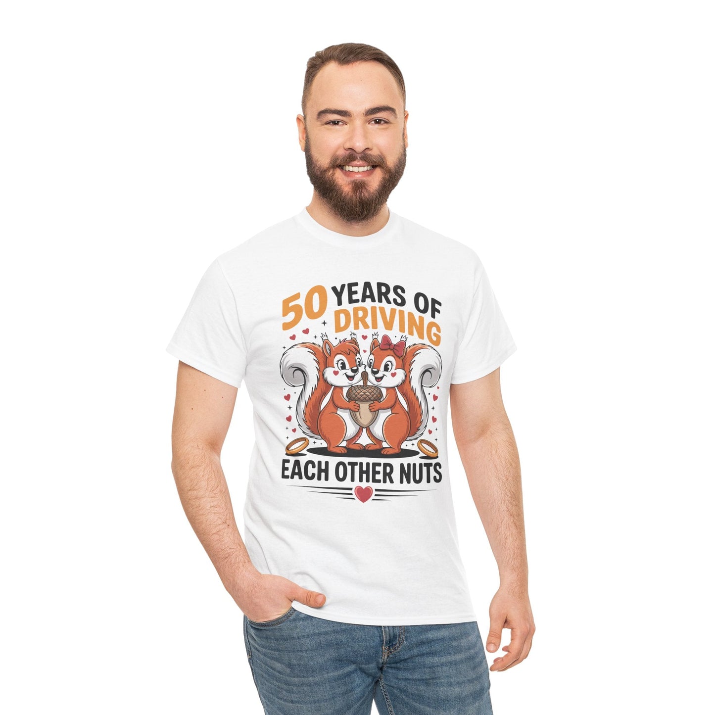 50th Wedding Anniversary 50 Years Of Driving Each Other Nuts T-Shirt