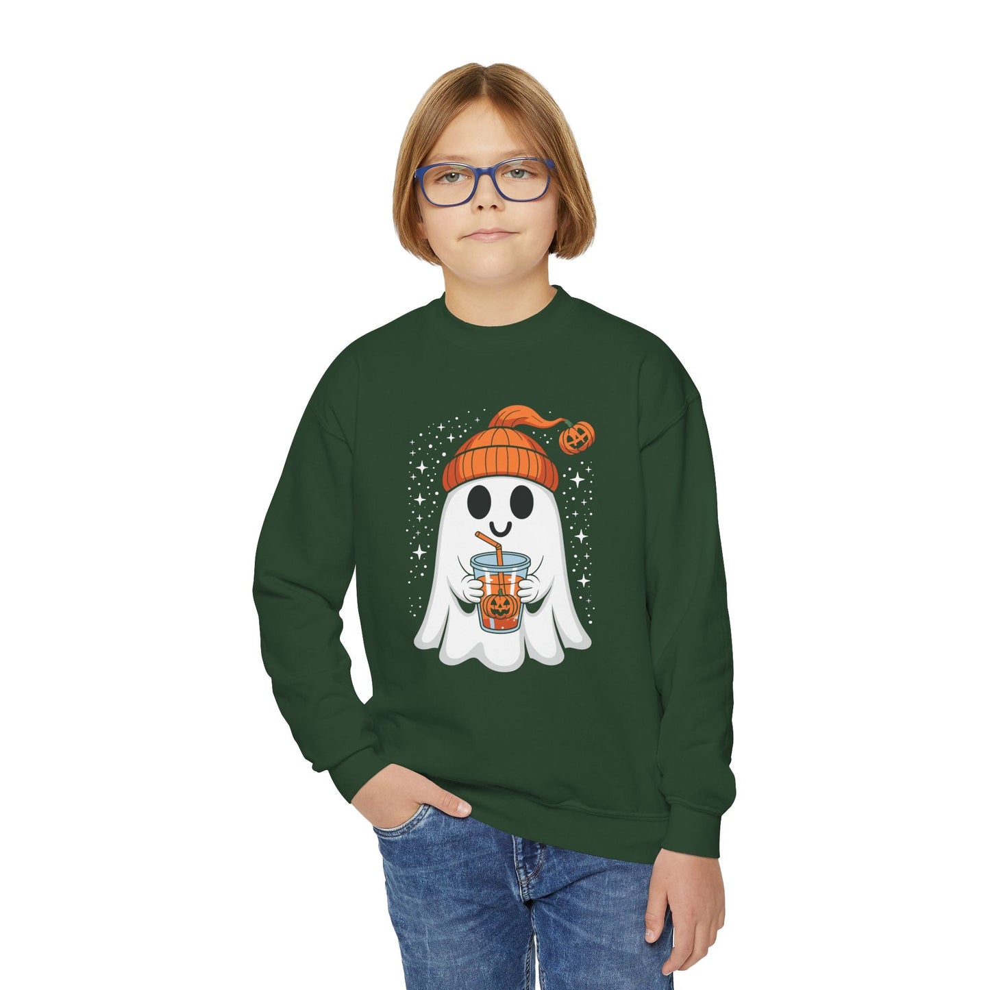 Halloween for Kids Cute Fall Ghost Sweatshirt