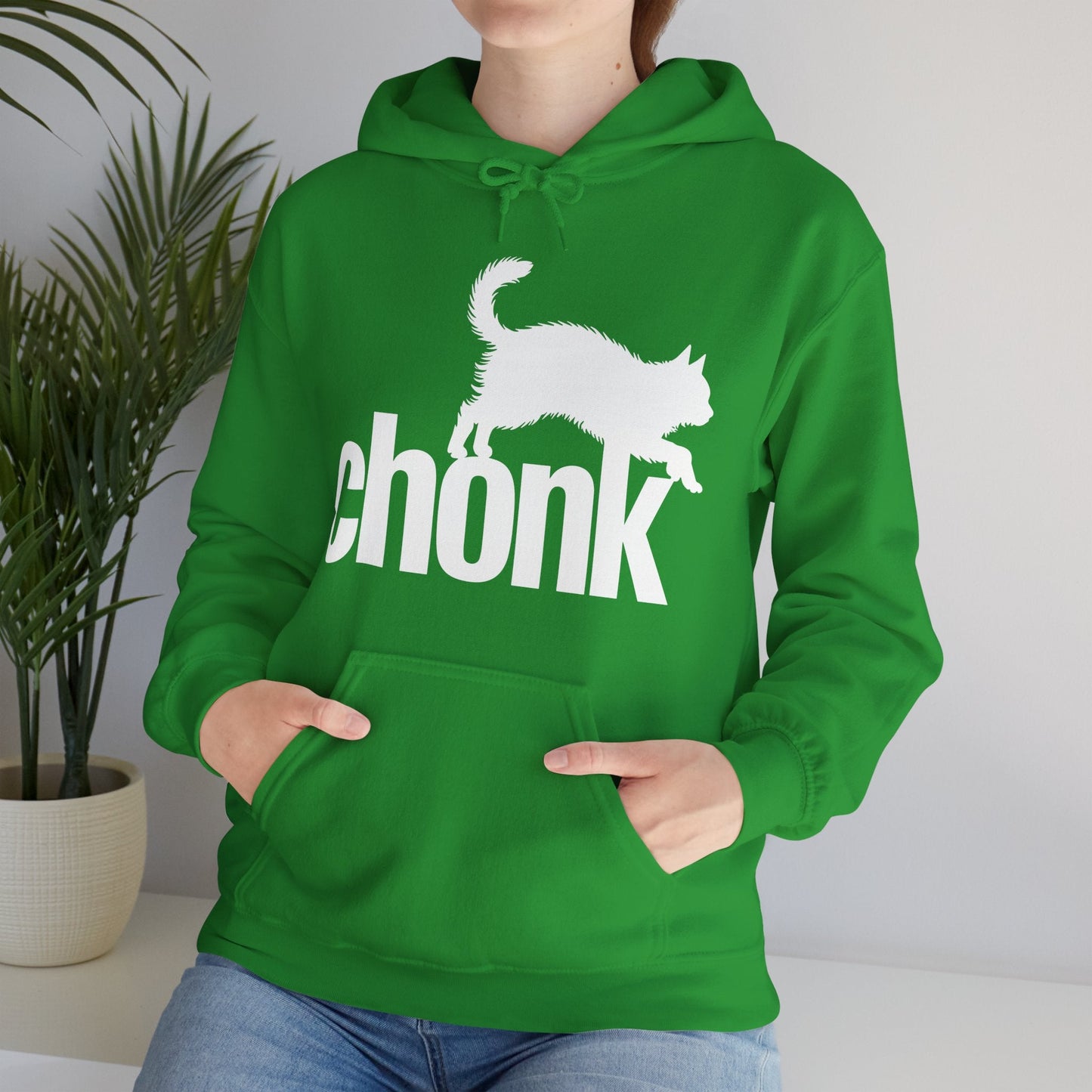 Chonk Cat Meme Funny Black Hoodie