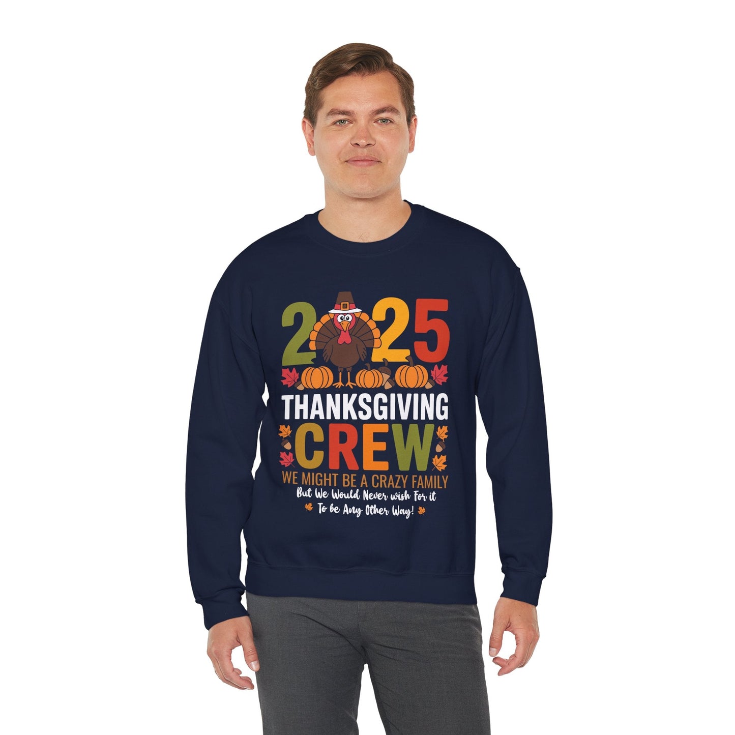 Family Thanksgiving 2025 Thanksgiving Crew Turkey Matching Sweatshirt