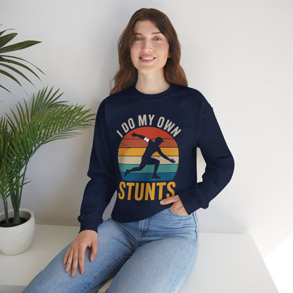 Funny I Do All My Own Stunts Broken Bones Sweatshirt