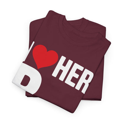 Funny Valentine's Day Couple Matching I Love Her Personality T-Shirt
