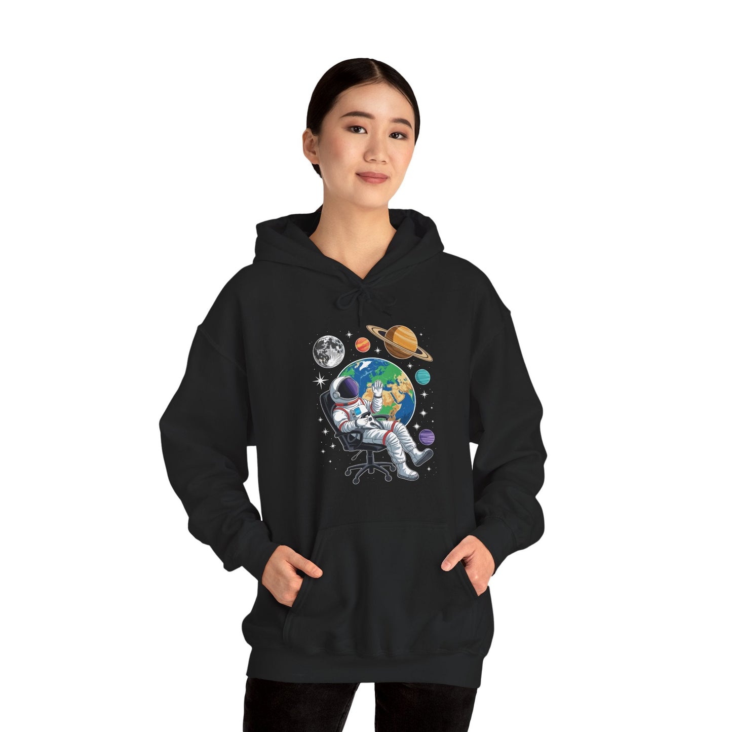 Astronaut Gamer Space Gaming System Planets Hoodie