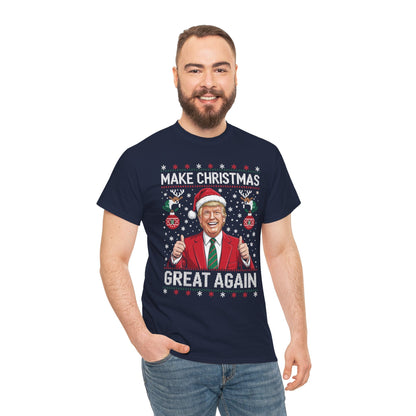Funny Trump Make Christmas Great Again Xmas Pajamas Ugly T-Shirt