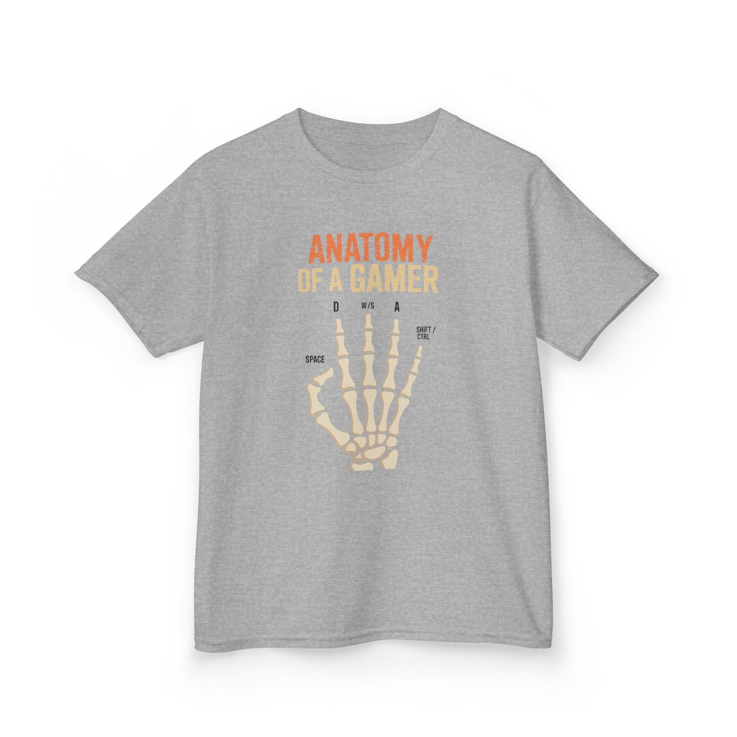 Funny Anatomy Of A Gamer Skeleton Hand Boys Kids Teens T-Shirt