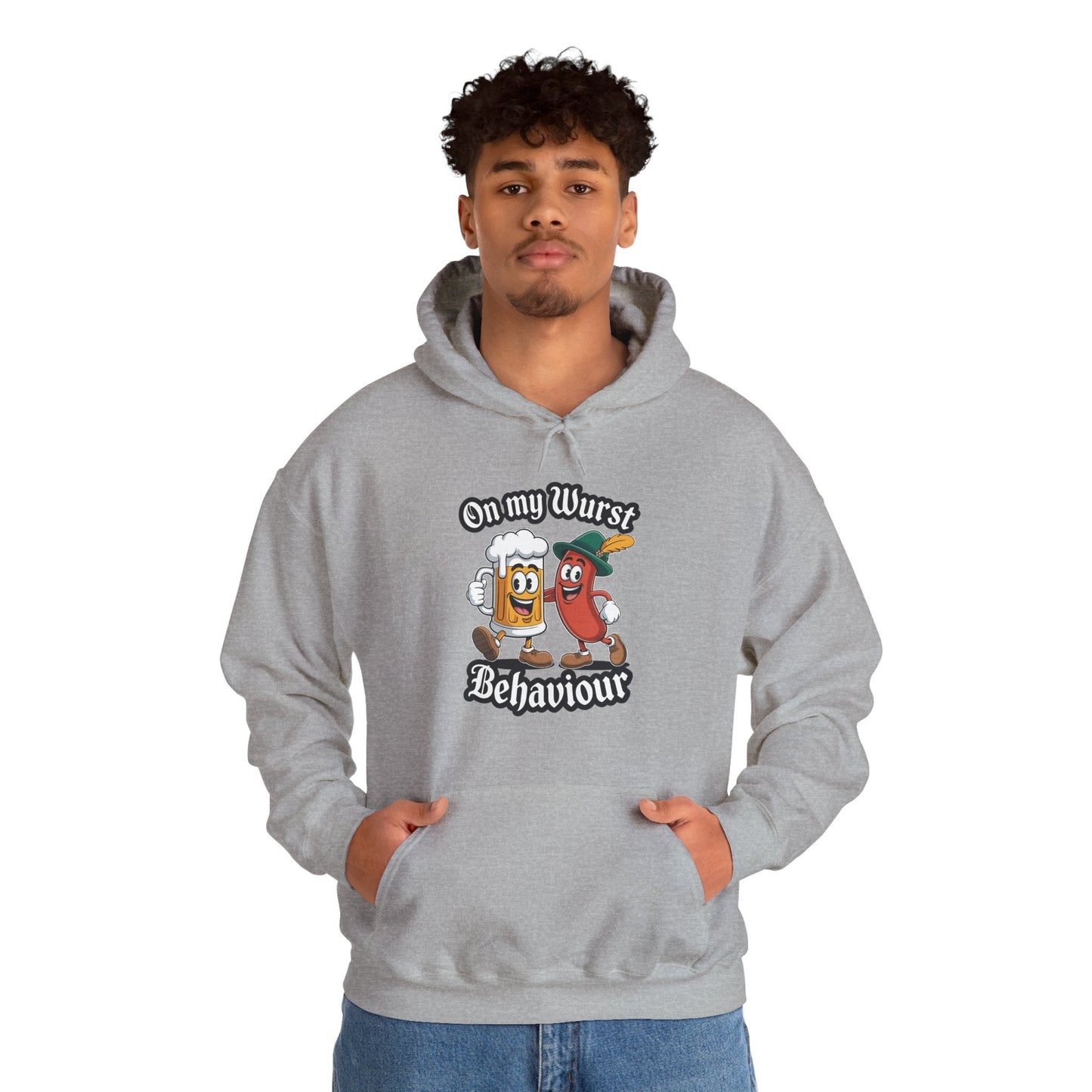 Oktoberfest On My Wurst Behaviour German Beer Sausage Adults Hoodie