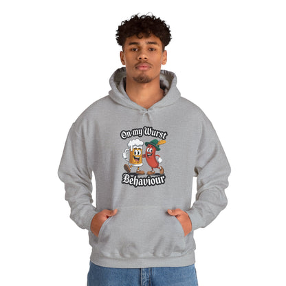 Oktoberfest On My Wurst Behaviour German Beer Sausage Adults Hoodie