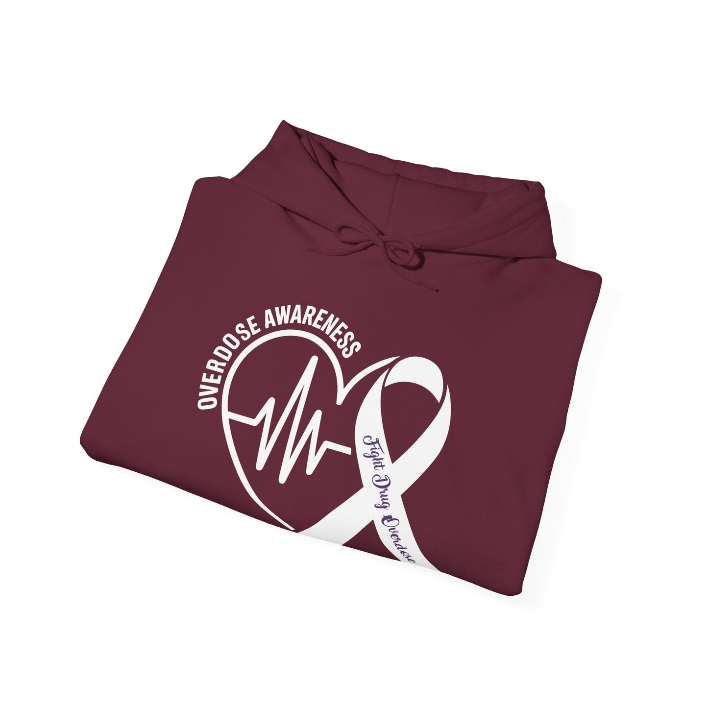 Overdose Awareness Month Heart Purple Ribbon Support Hoodie