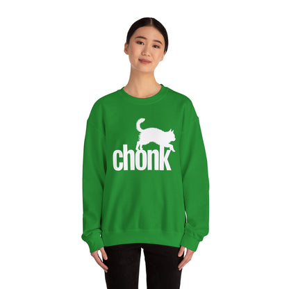 Chonk Cat Meme Funny Black Sweatshirt