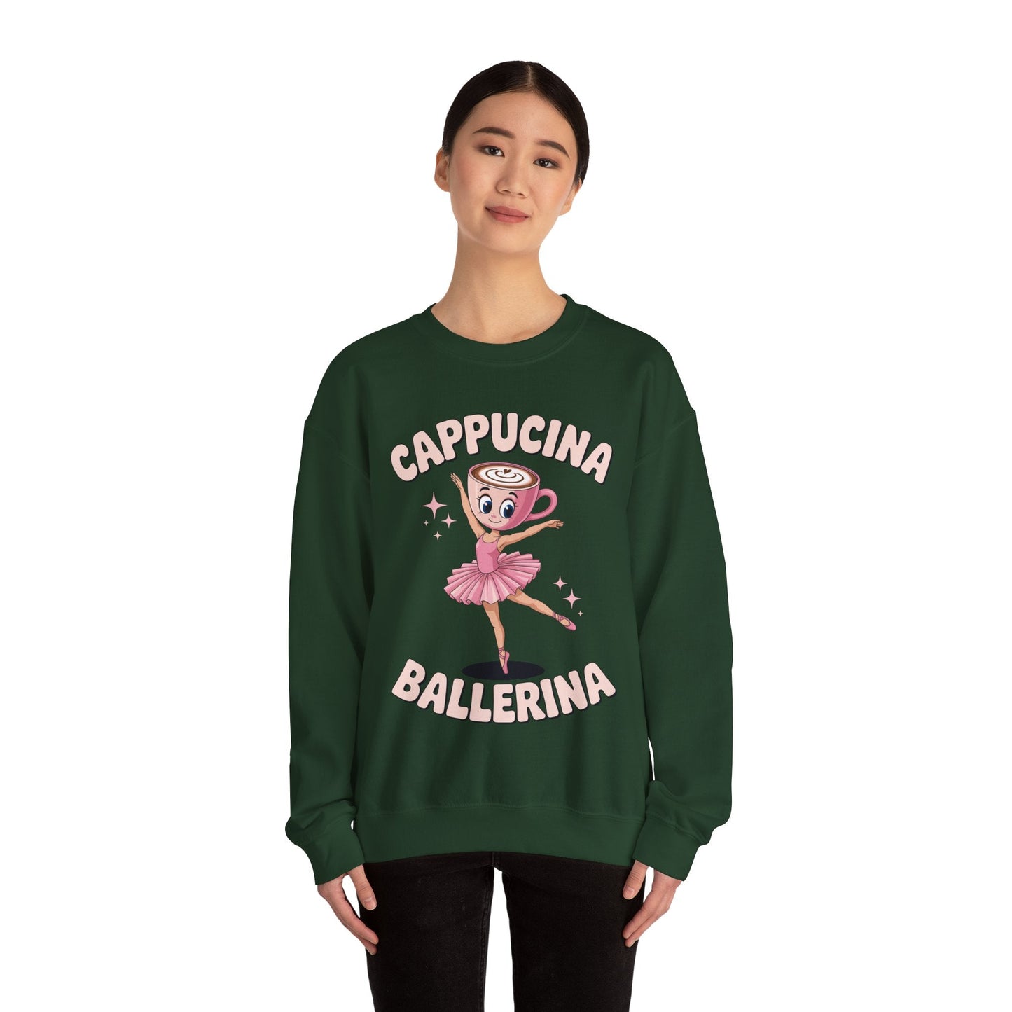 Funny Ballerina Cappuccina Coffee Dance Lovers Italian Meme Sweatshirt