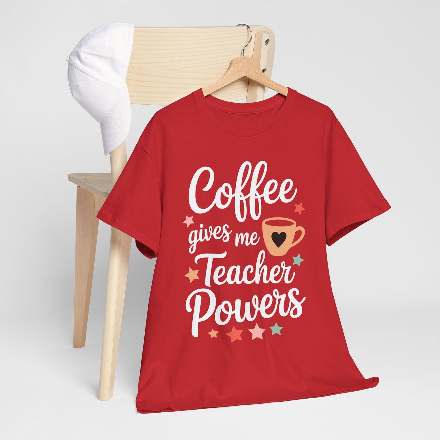 Coffee Gives Me Teacher Powers, Cute Teacher Appreciation T-Shirt