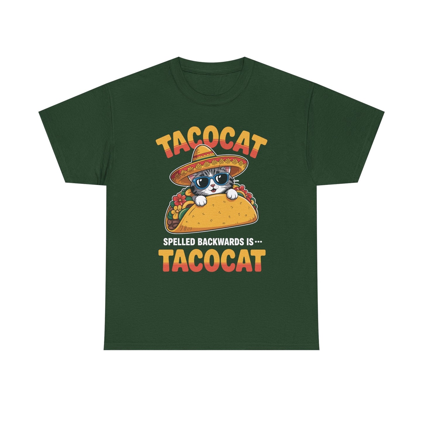Tacocat Spelled Backwards Taco Cat Cinco De Mayo T-Shirt Men Women