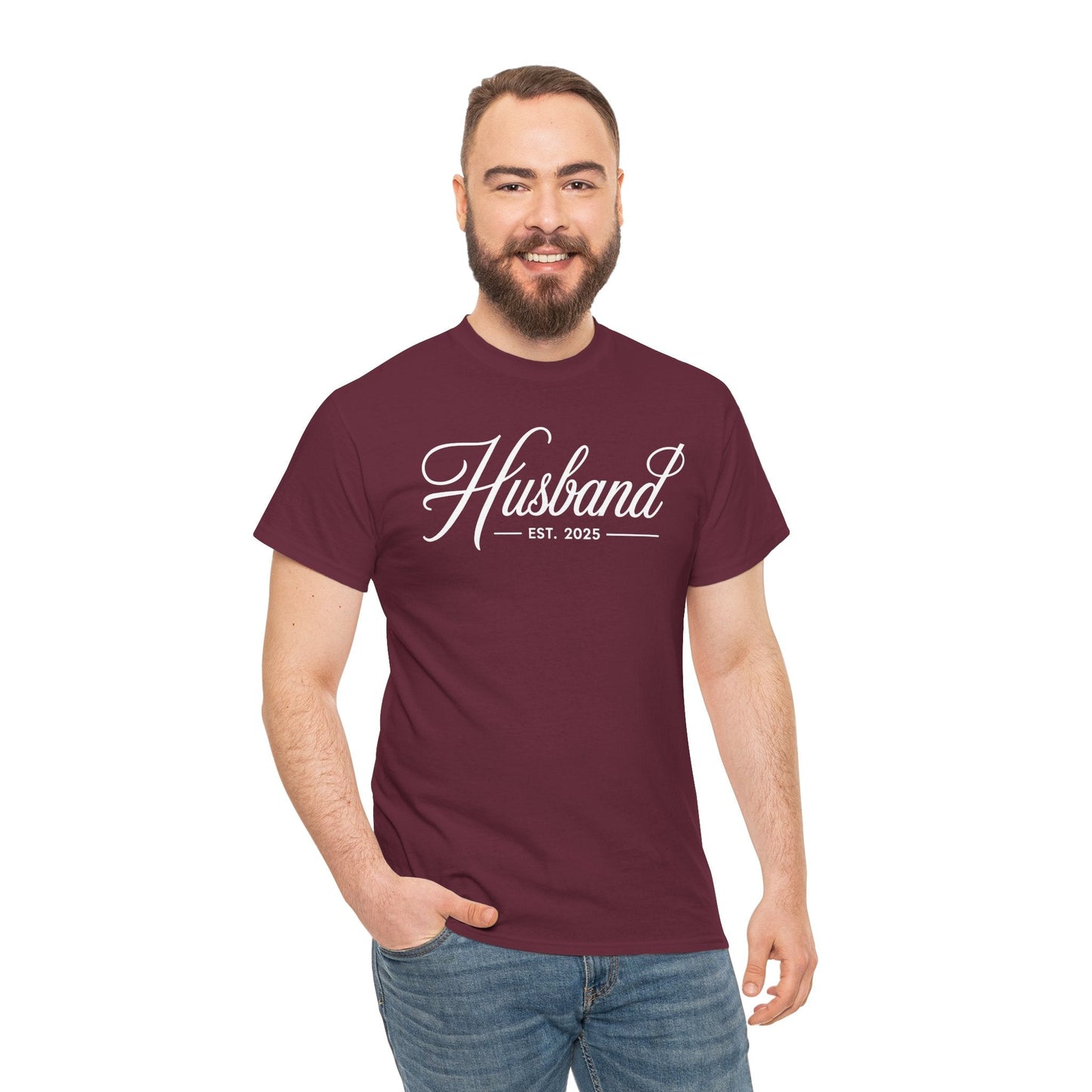 Couples Gifts For Husband And Wife Matching Husband Est 2025 Just Married Honeymoon Wedding T-Shirt