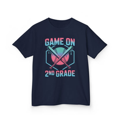 2nd Grade Back to School Baseball Drip Ice Cream Game On Kid T-Shirt