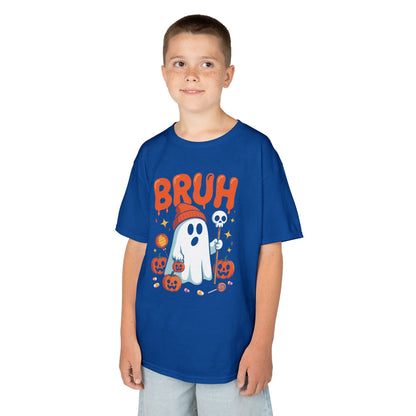 Bruh Ghost Halloween Cute Ghost Trick Or Treat Candy Kids T-Shirt