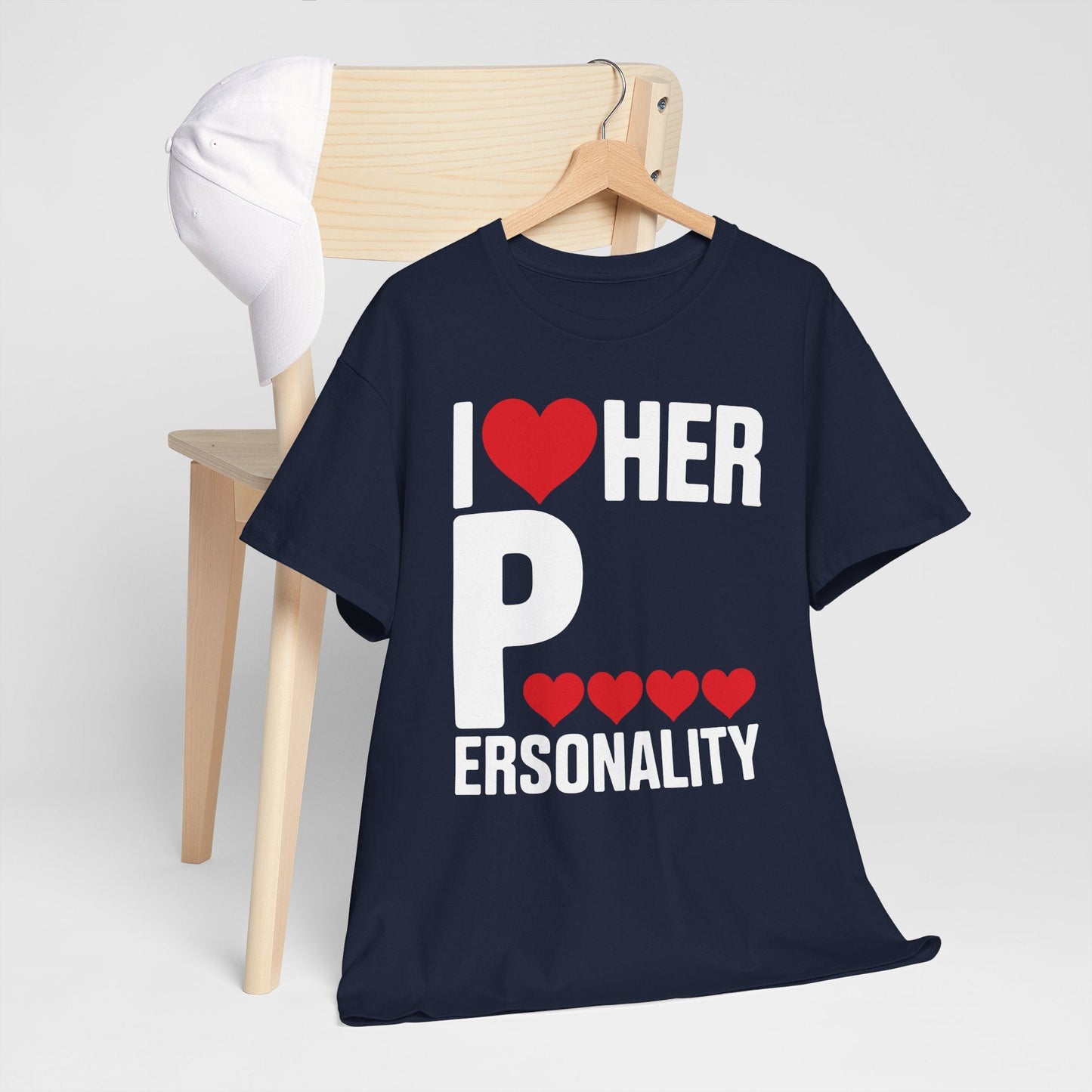 Funny Valentine's Day Couple Matching I Love Her Personality T-Shirt