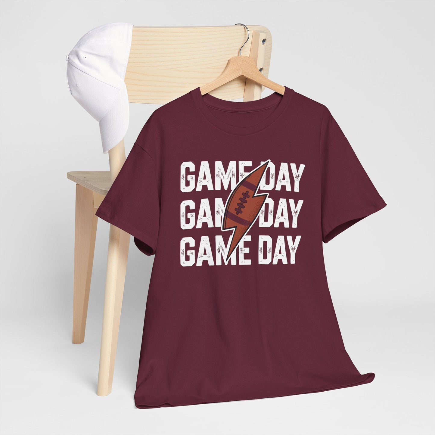 Vintage Game Day Football Lightning Bolt Funny Team Sport T-Shirt