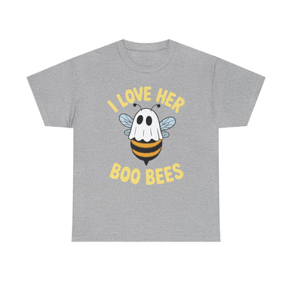 I Love Her Boo Bees Couples Halloween Adult Costume His Men T-Shirt