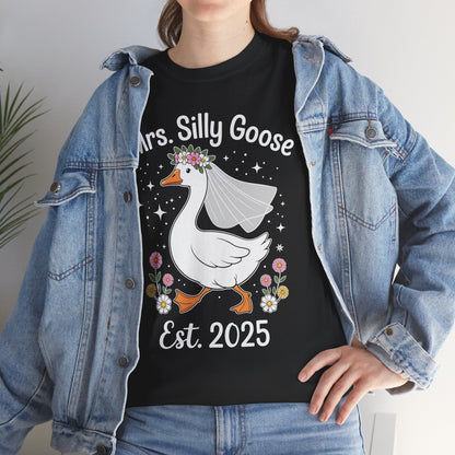 Mrs. Silly Goose Couple Matching Wedding Funny Bride to Be T-Shirt