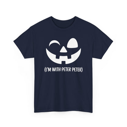 Im With Peter Couple Halloween Adult Eater Pumpkin T-Shirt