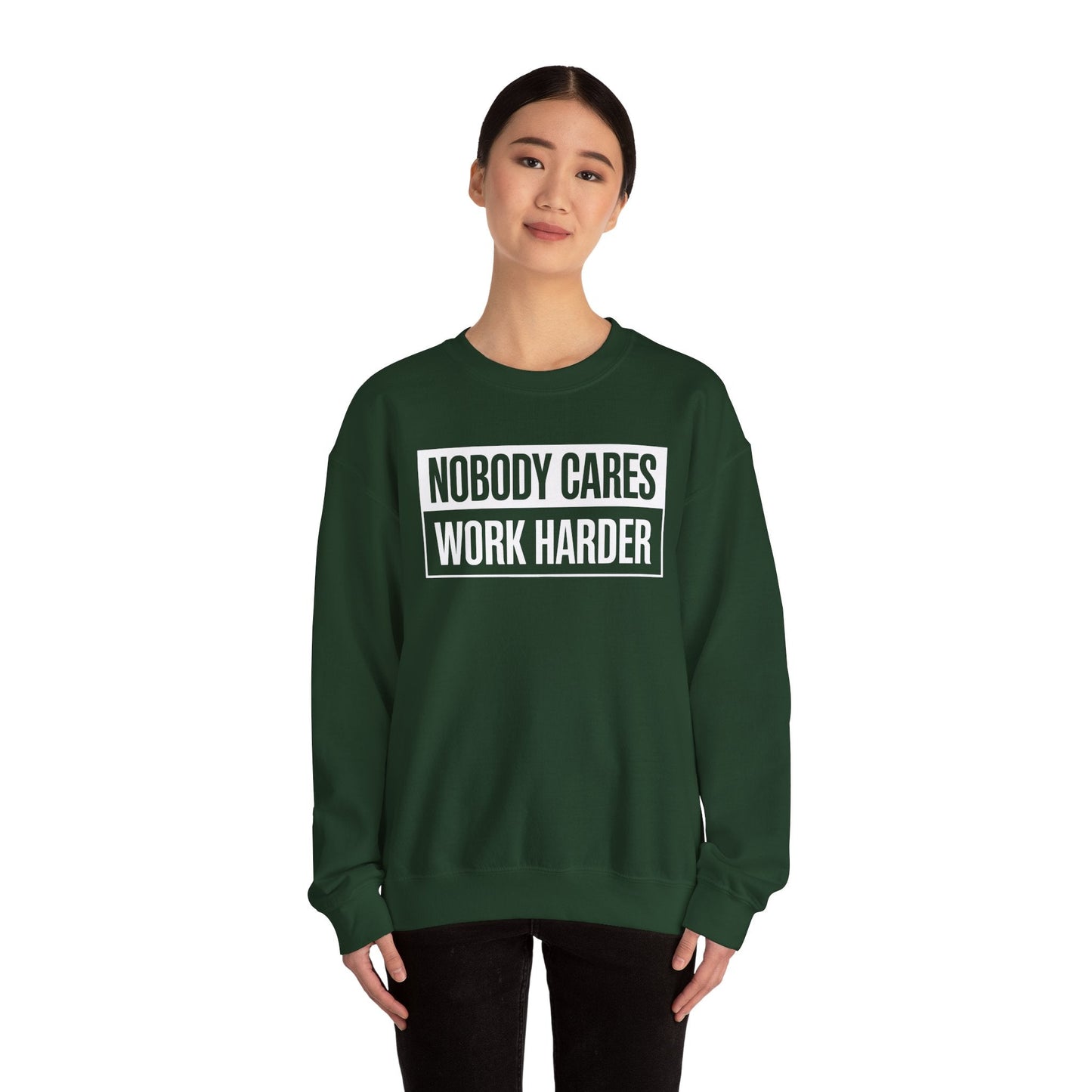 Nobody Cares Work Harder Fitness Workout Gym Gift Sweatshirt