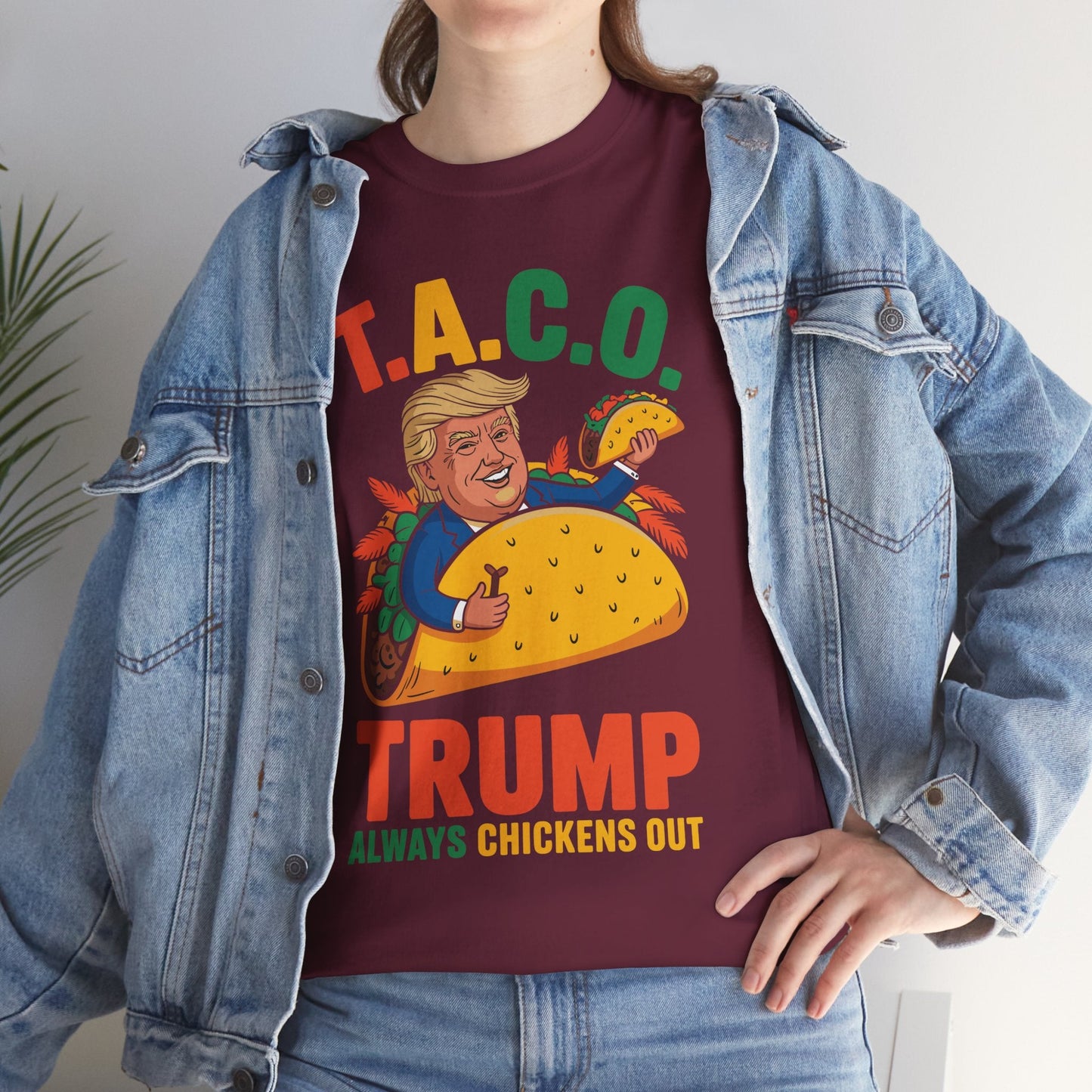 Funny Trump Taco Trump Always Chickens Out T-Shirt