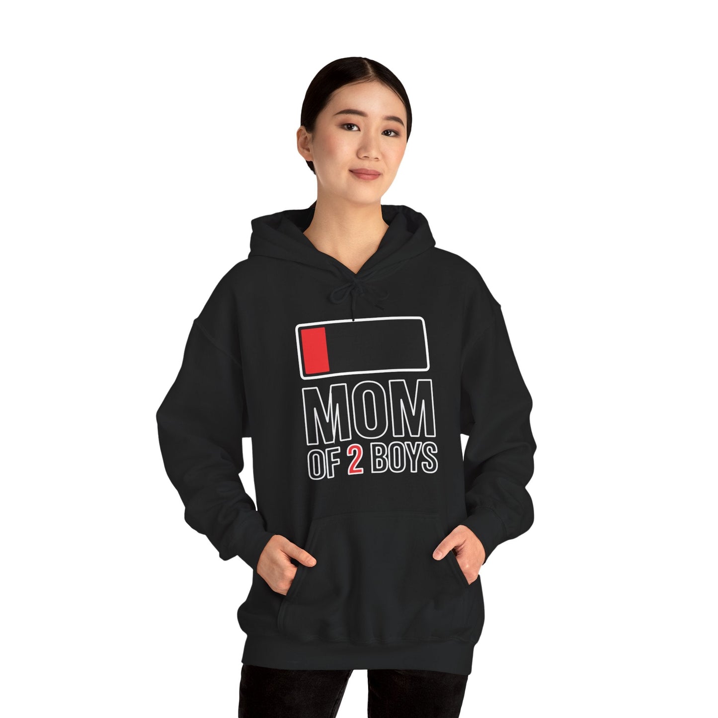 Mom of 2 Boys Gift from Son Mothers Day Birthday Women Hoodie