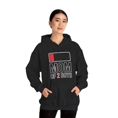 Mom of 2 Boys Gift from Son Mothers Day Birthday Women Hoodie