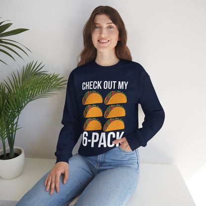 6 Pack Fitness Taco Funny Mexican Gym Top for Taco Lovers Sweatshirt
