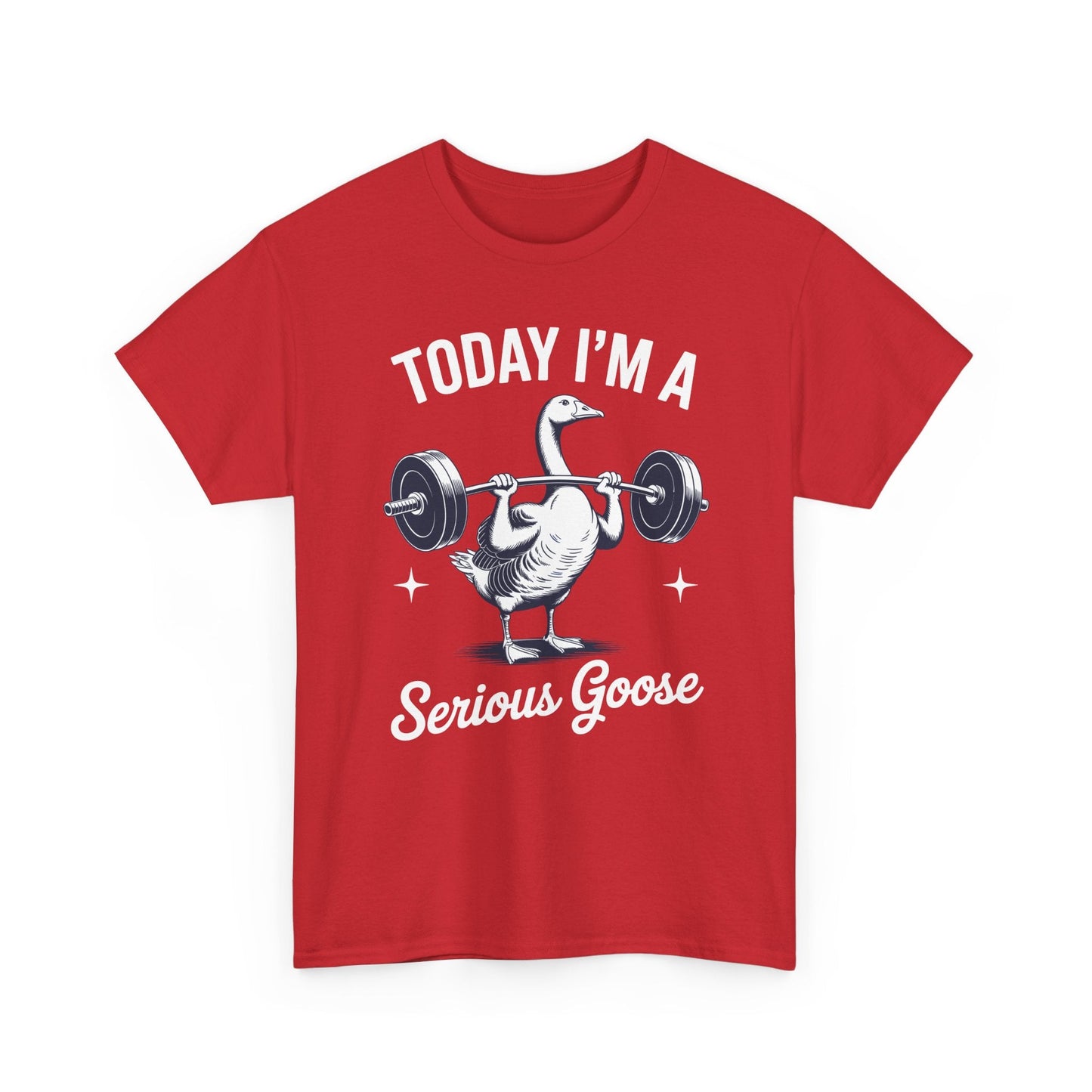 Funny Today I'm A Serious Goose Lifting Weights Gym Fitness T-Shirt