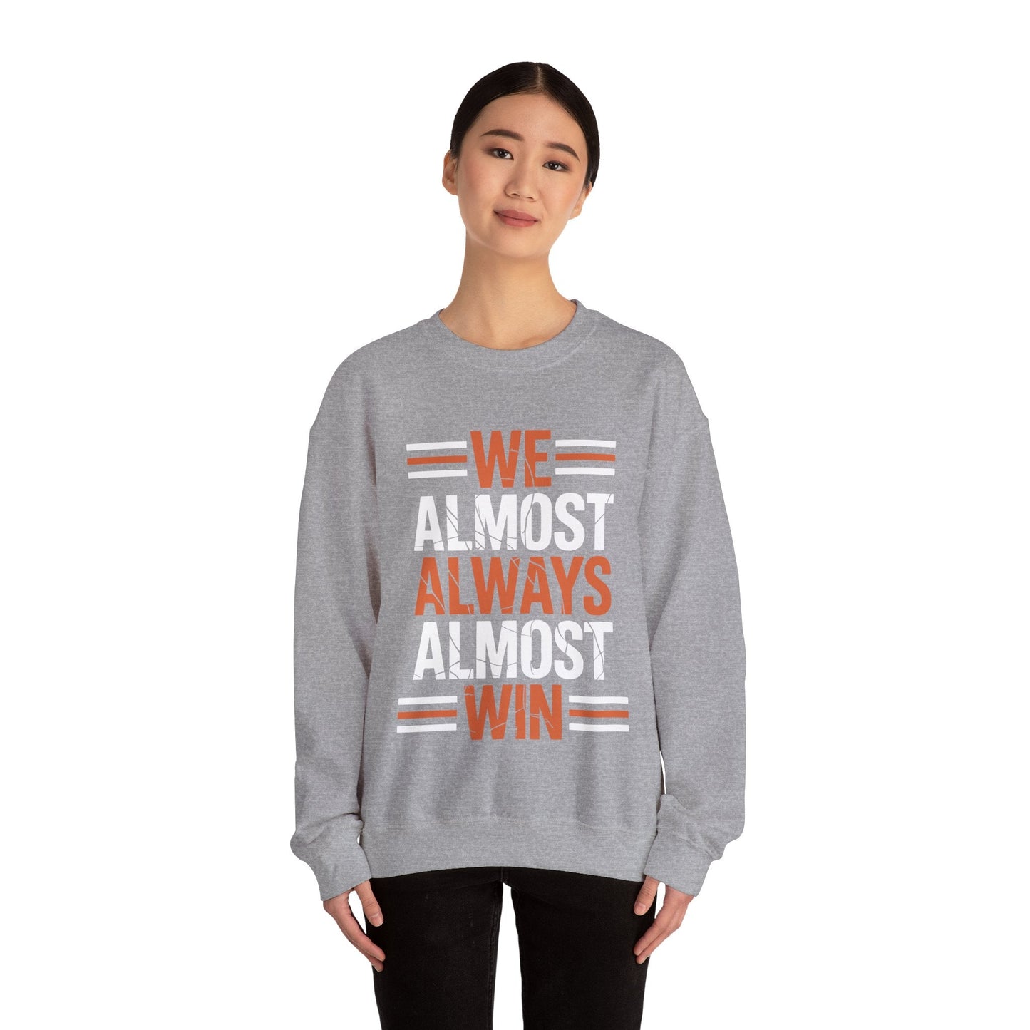Funny Cleveland Throwback We Almost Always Almost Win Football Fans Lovers Sweatshirt