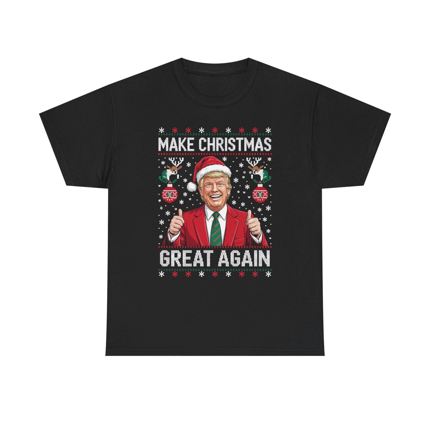 Funny Trump Make Christmas Great Again Xmas Pajamas Ugly T-Shirt