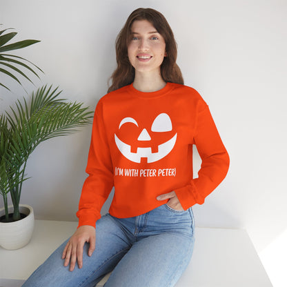 Im With Peter Couple Halloween Adult Eater Pumpkin Sweatshirt