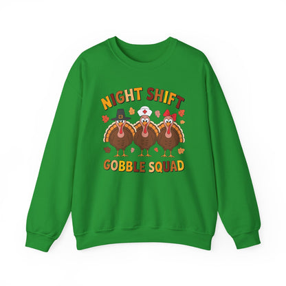Night Shift Gobble Squad Night Worker Staff Thanksgiving Sweatshirt