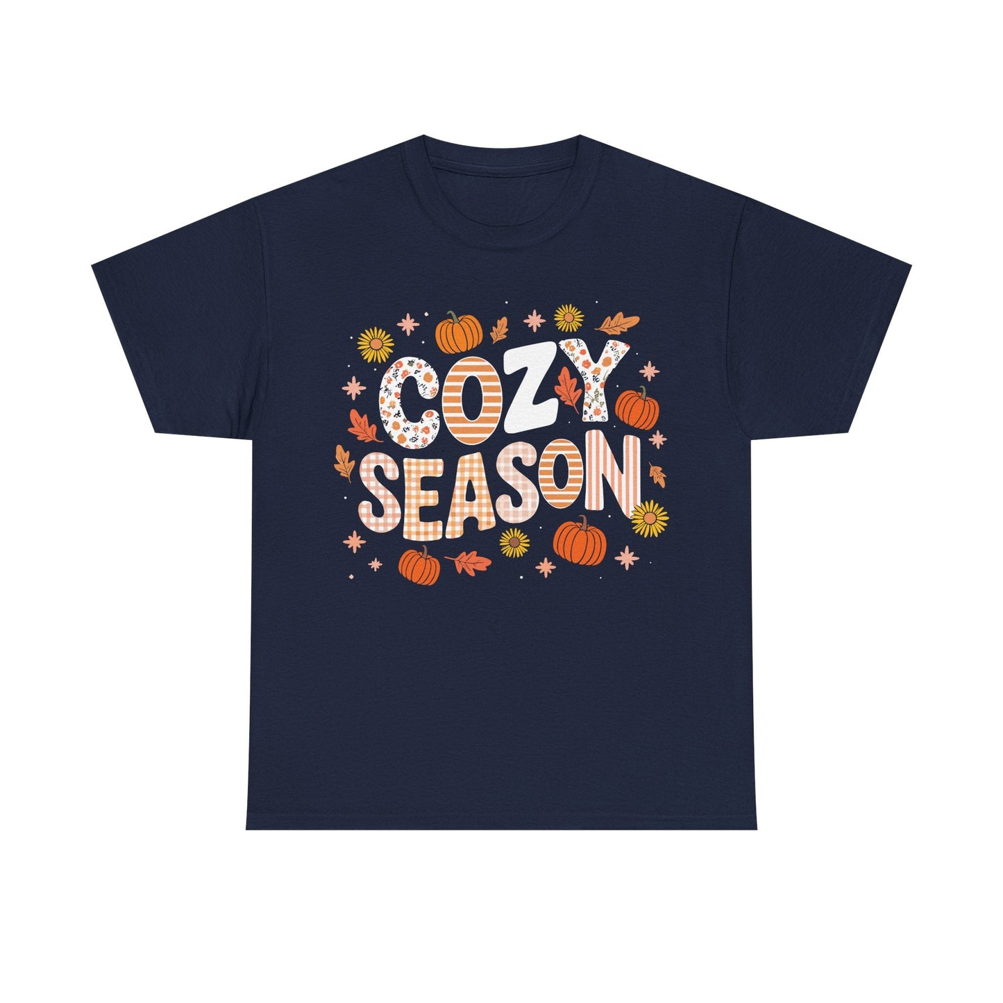 Cozy Season Autumn Fall Vibes Halloween Thanksgiving Pumpkin T-Shirt