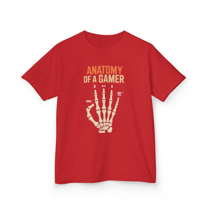 Funny Anatomy Of A Gamer Skeleton Hand Boys Kids Teens T-Shirt
