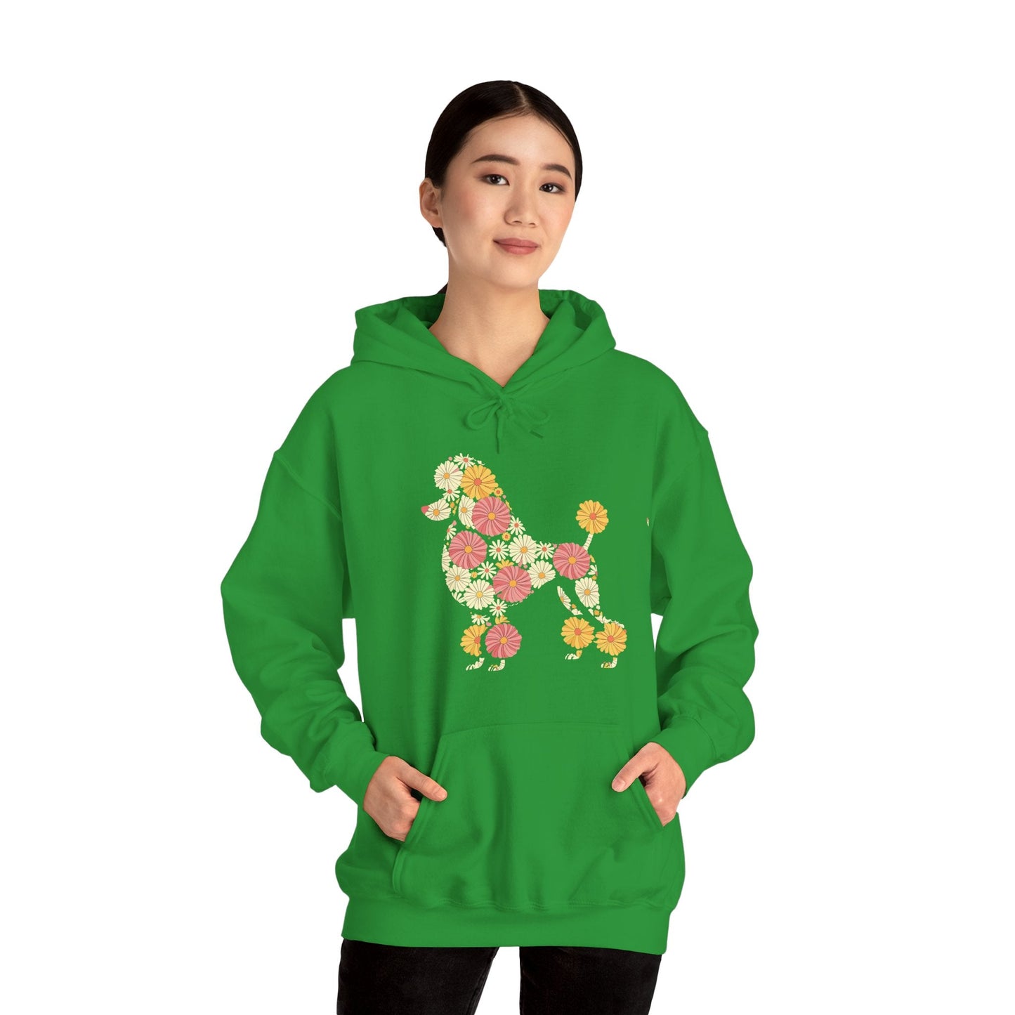 Funny Floral FLower Poodle Mom Grandma Womens Mothers Day Hoodie