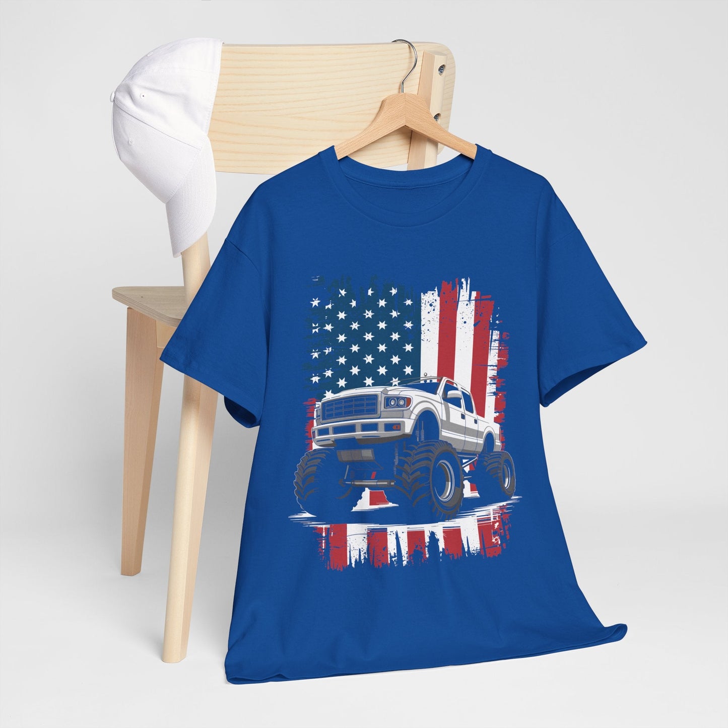 Monster Truck USA Flag American T-Shirt