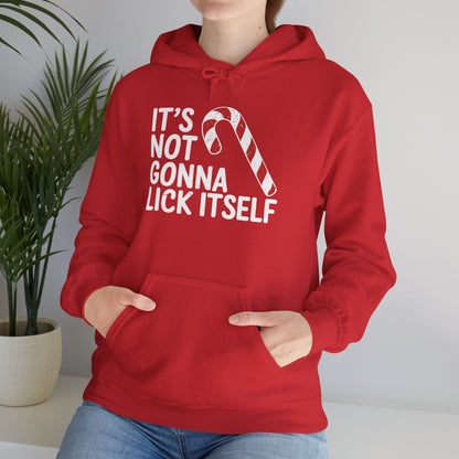 Funny Candy Cane Lick Itself Adult Christmas in July Gift Hoodie