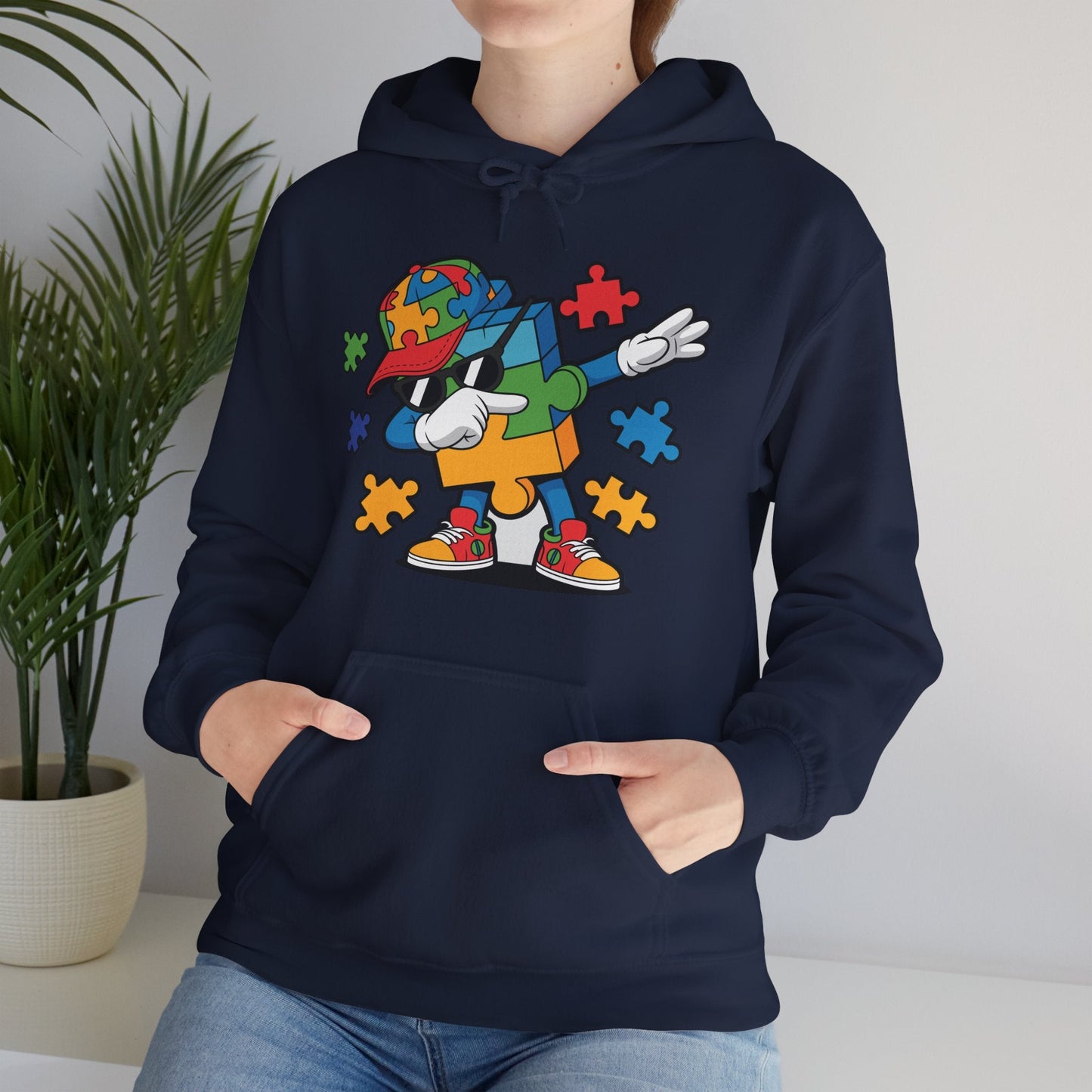 Dabbing Puzzle Autism Awareness Hoodie