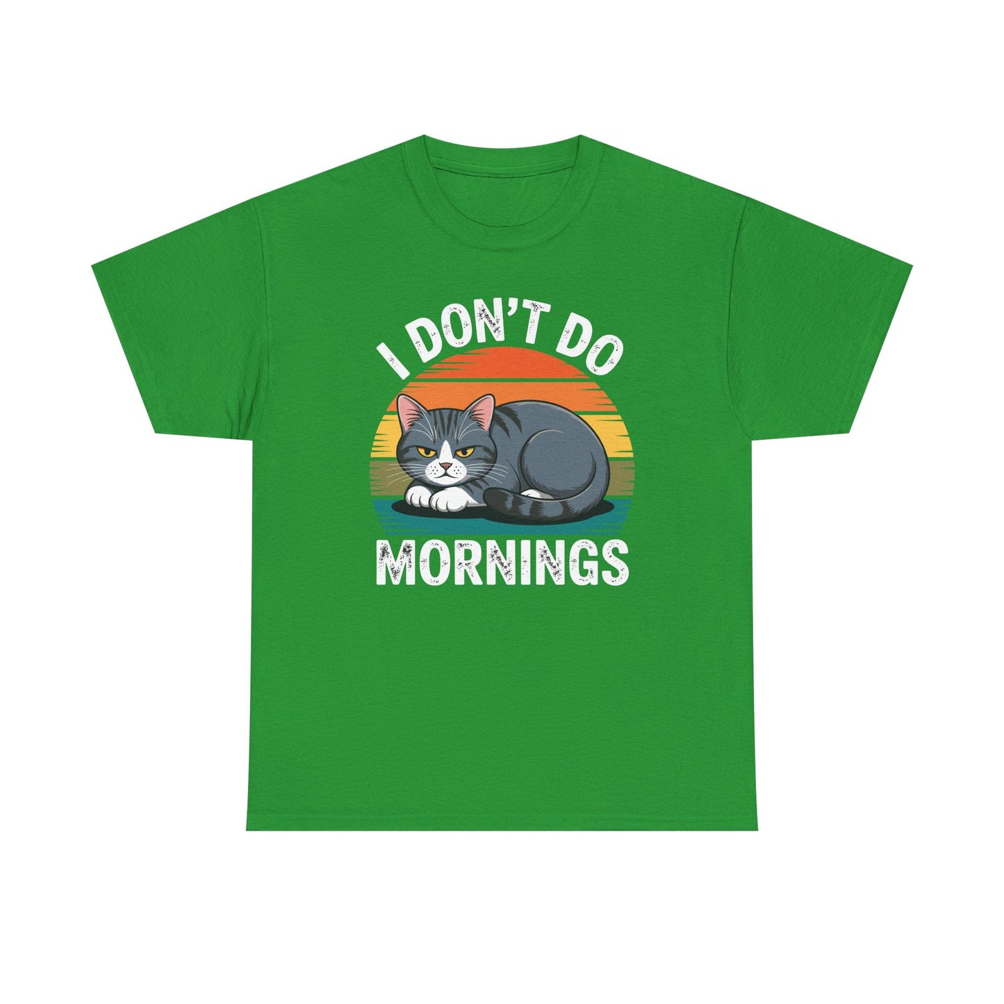 Funny Sleep Cat I Don't Do Morning T-Shirt