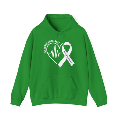 Overdose Awareness Month Heart Purple Ribbon Support Hoodie