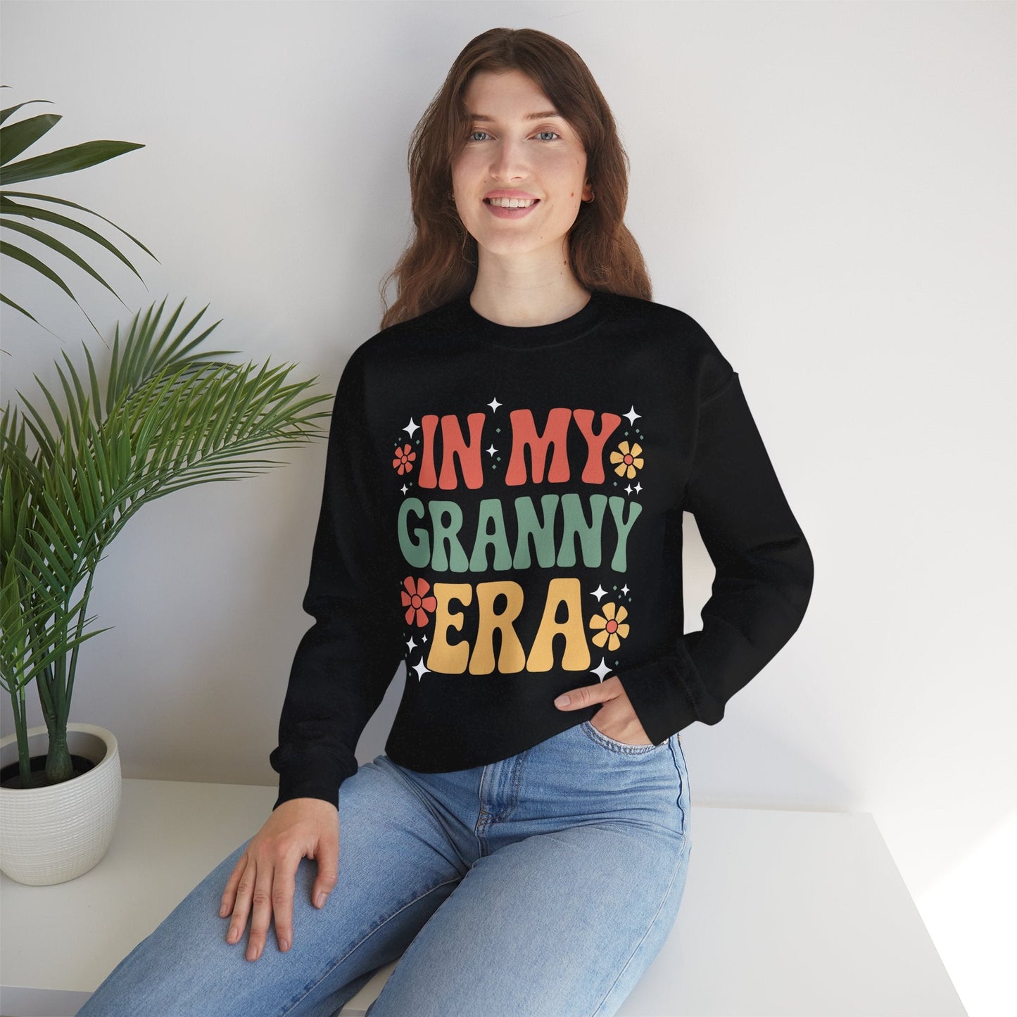 In My Granny Era Funny Sarcastic Groovy Retro Mothers Day Sweatshirt