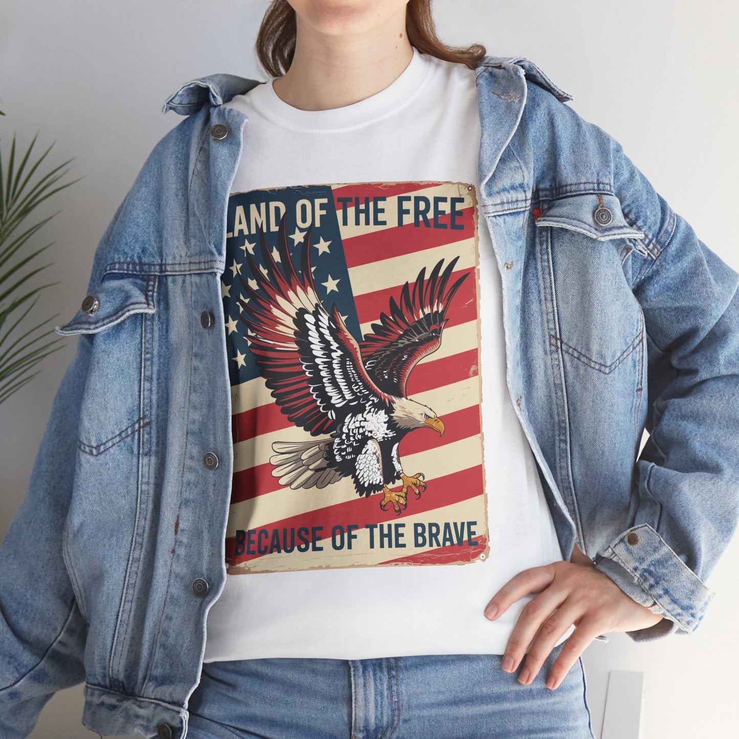 America Eagle Land of the Free Because of the Brave T-Shirt
